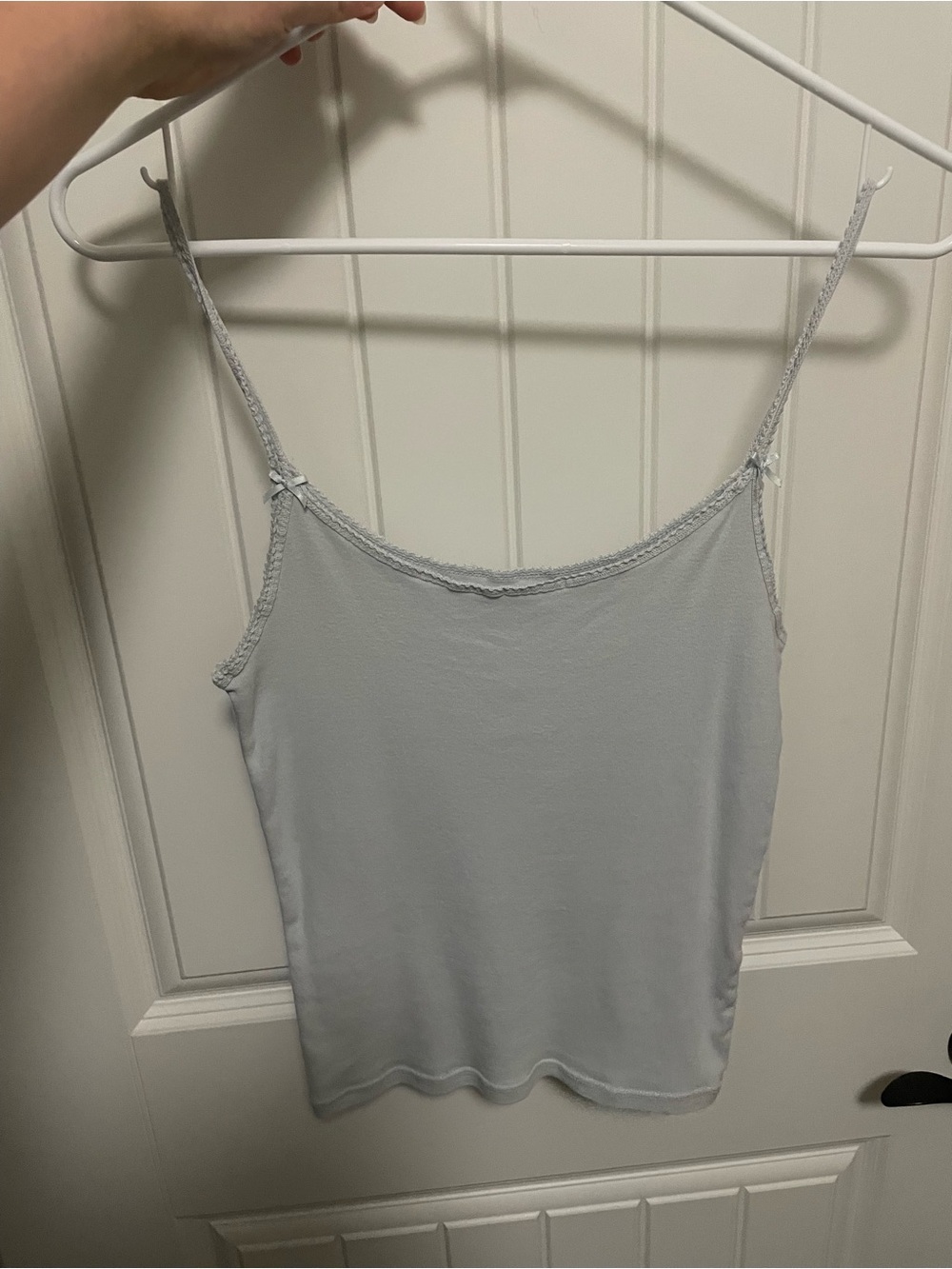 Brandy Melville Light Gray Lace-Trim Cami